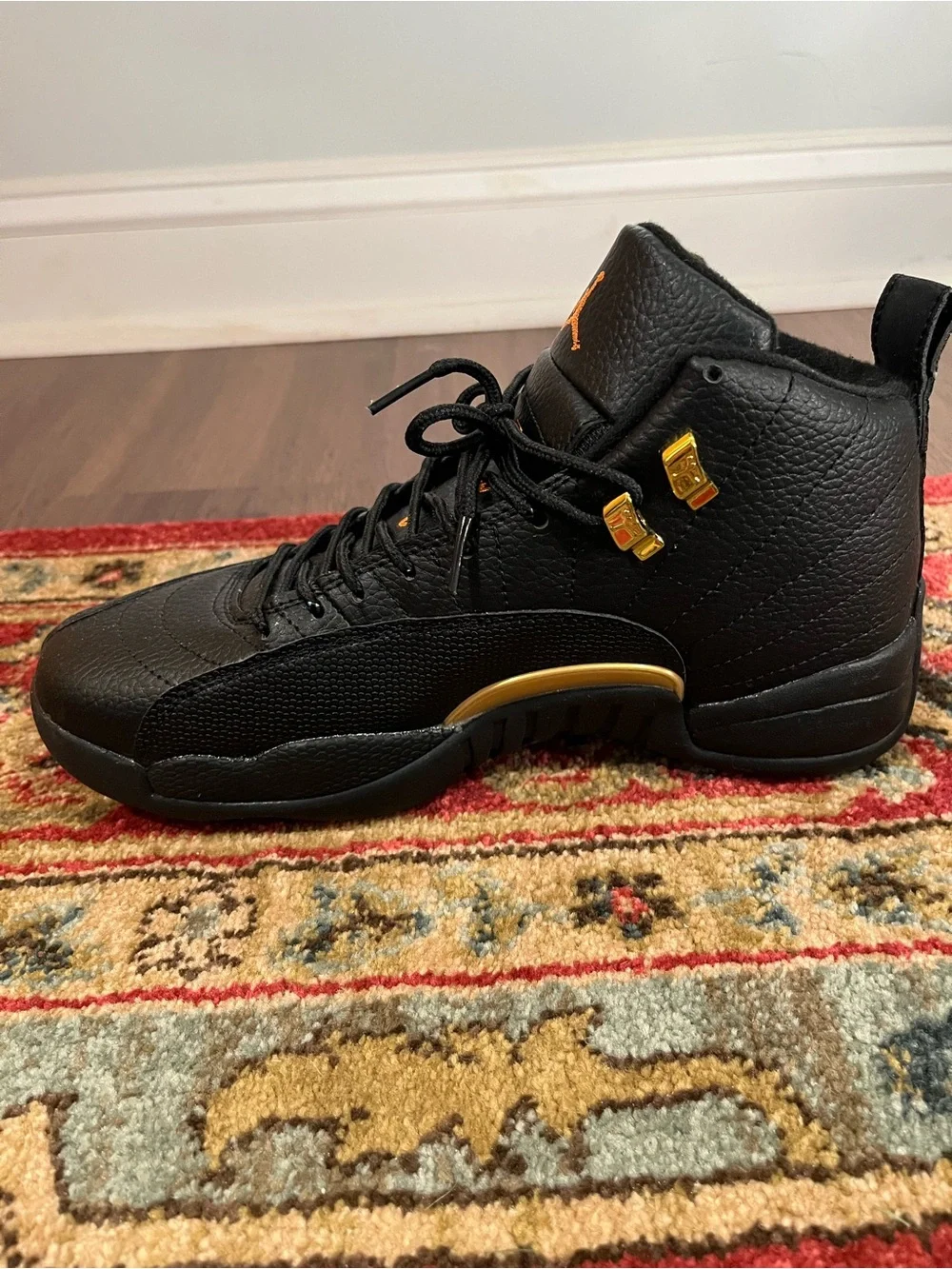 Jordan 12 Retro High in Black and Gold 8.5